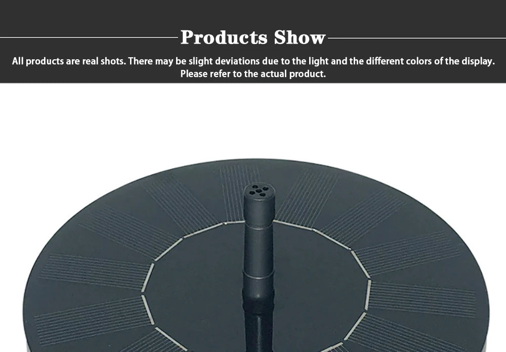 Solar Powered Floating Water Fountain
