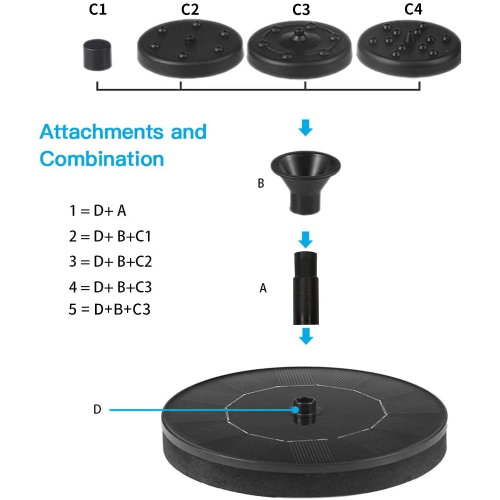 Solar Powered Floating Water Fountain
