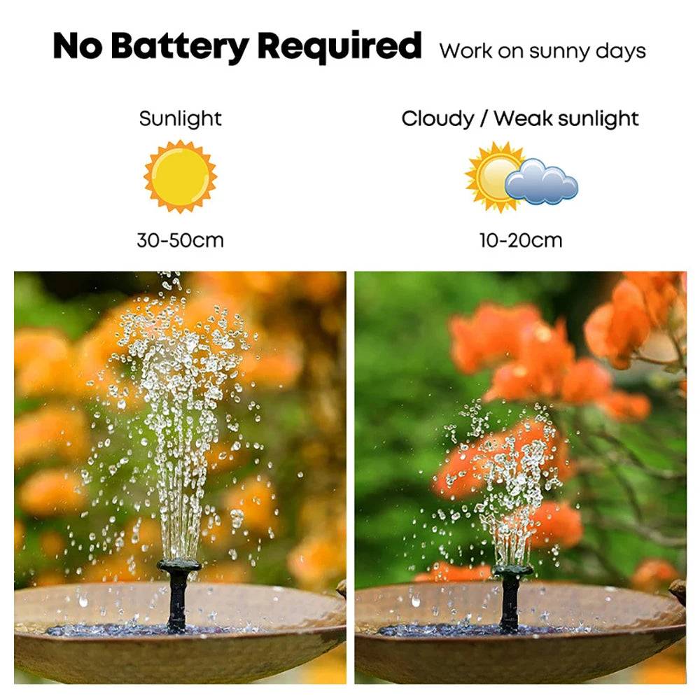 Solar Powered Floating Water Fountain