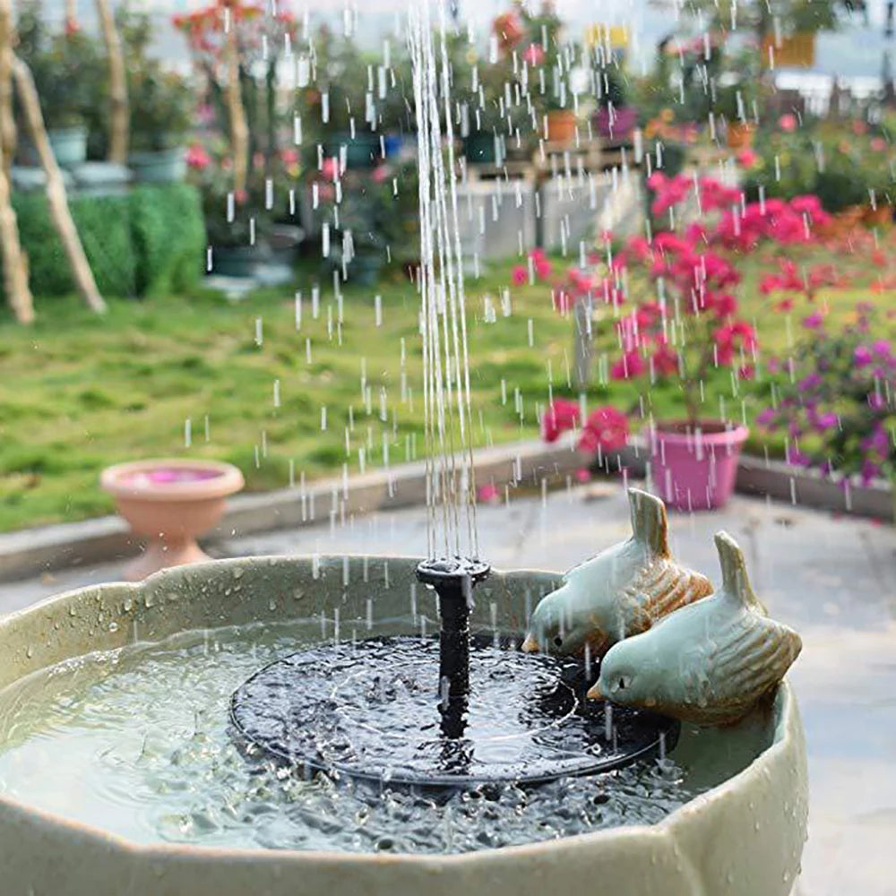 Solar Powered Floating Water Fountain