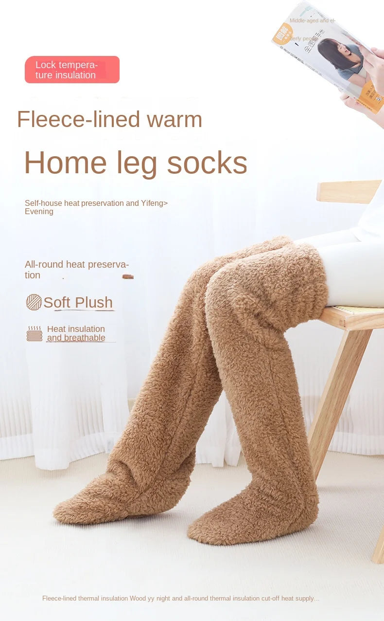 Fluffy Thigh High Socks