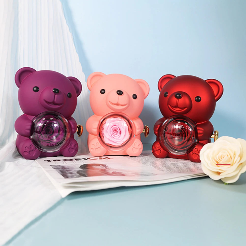 Teddy Bear Rose Gift Box