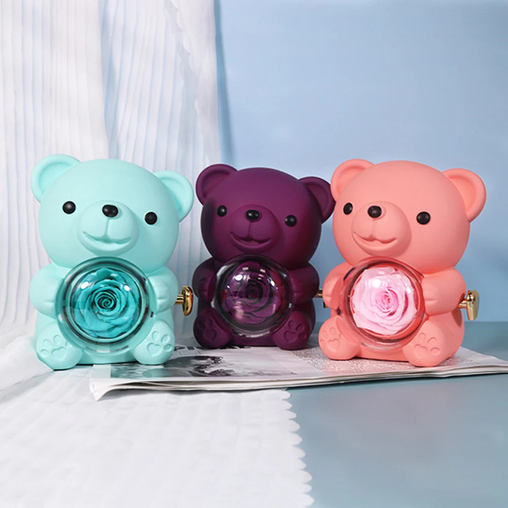 Teddy Bear Rose Gift Box