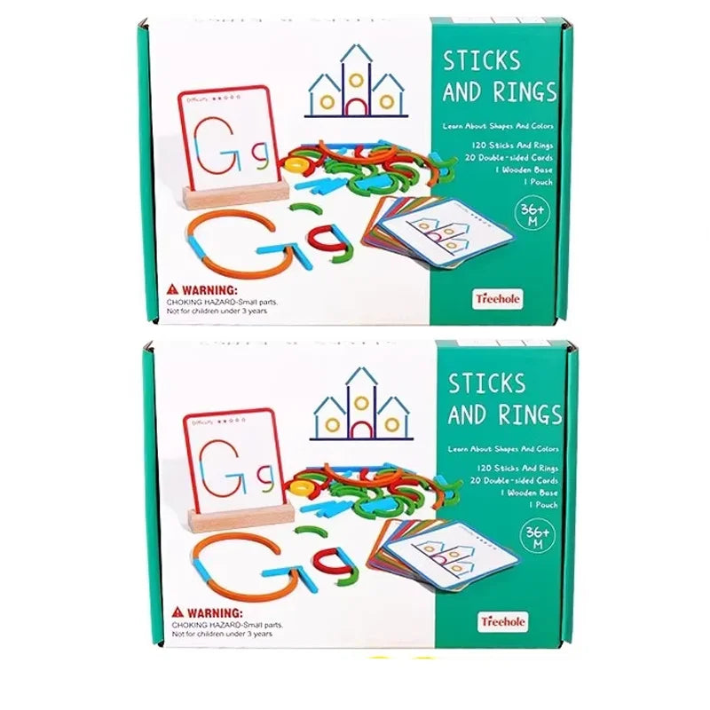 Wooden Montessori Puzzle Building Set