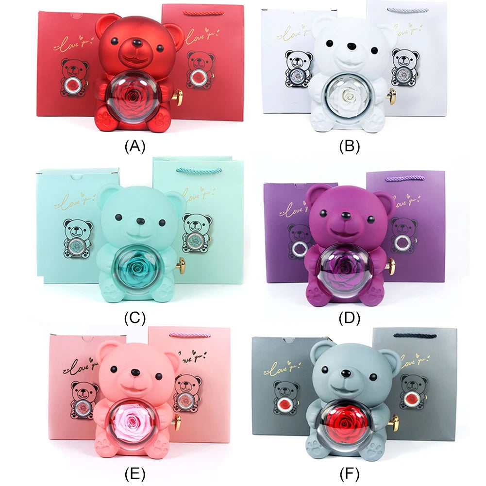 Teddy Bear Rose Gift Box