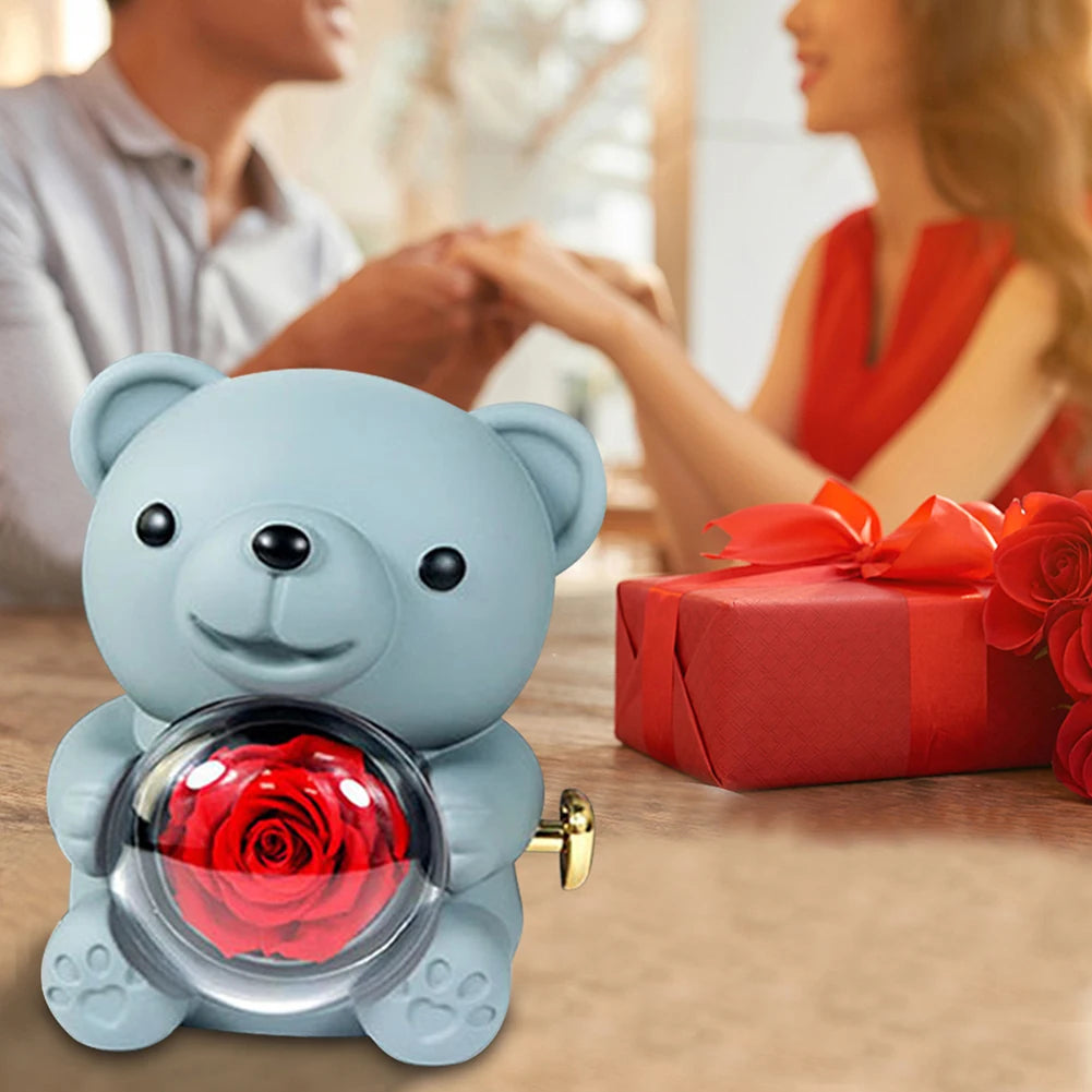 Teddy Bear Rose Gift Box