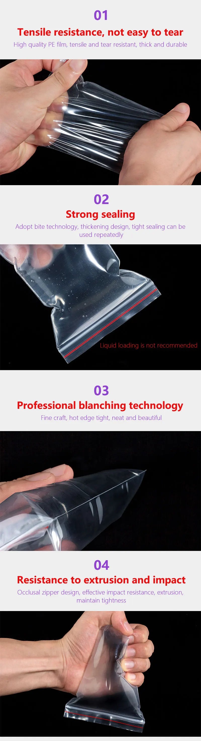 Resealable Zip Lock Bags