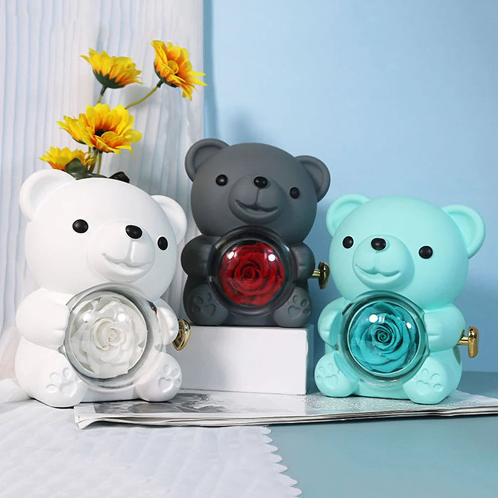 Teddy Bear Rose Gift Box