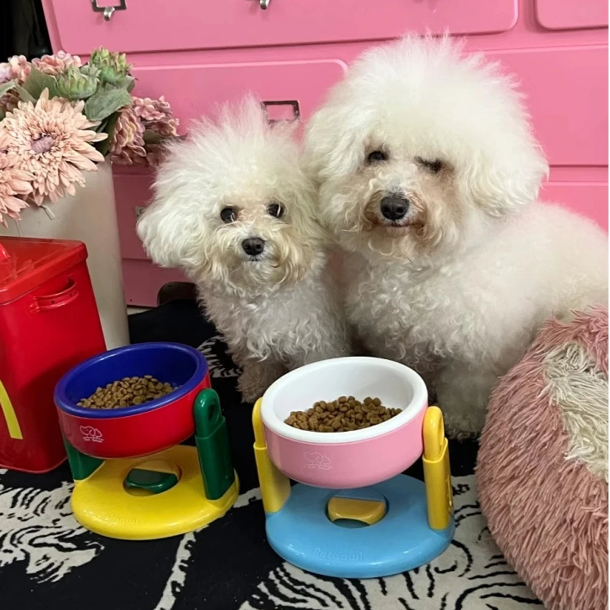 Adjustable Height Pet Bowl Stand