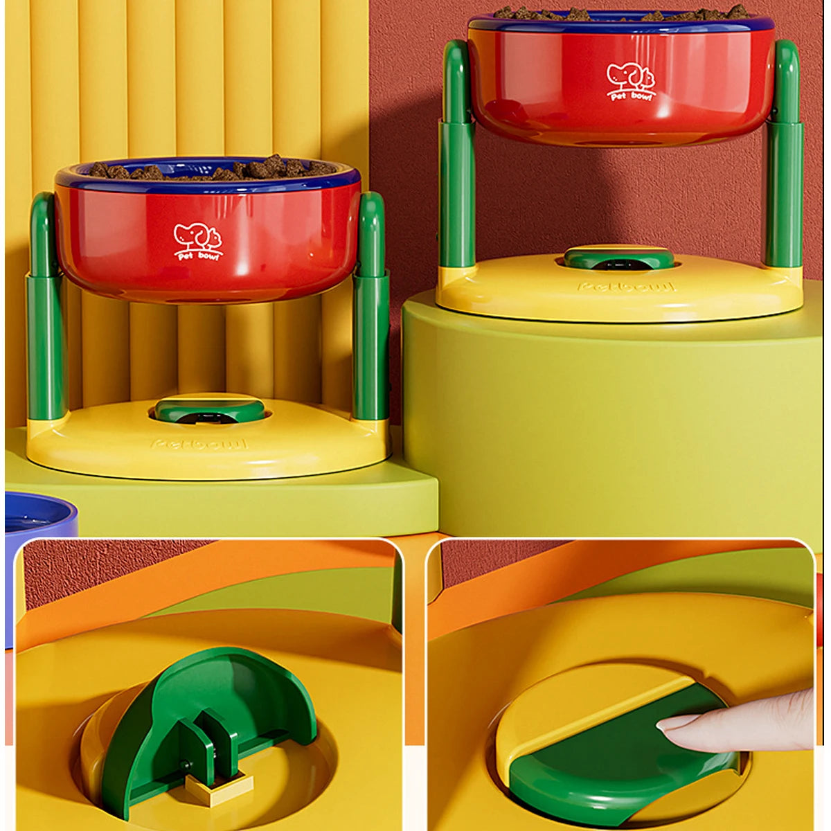 Adjustable Height Pet Bowl Stand