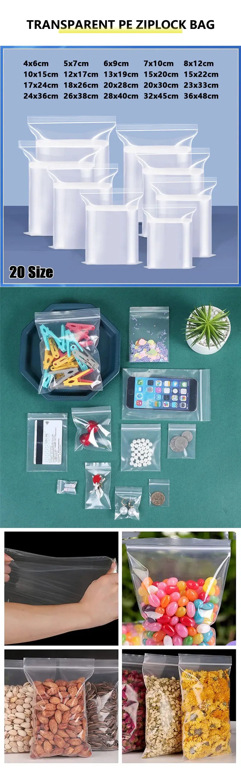 Resealable Zip Lock Bags