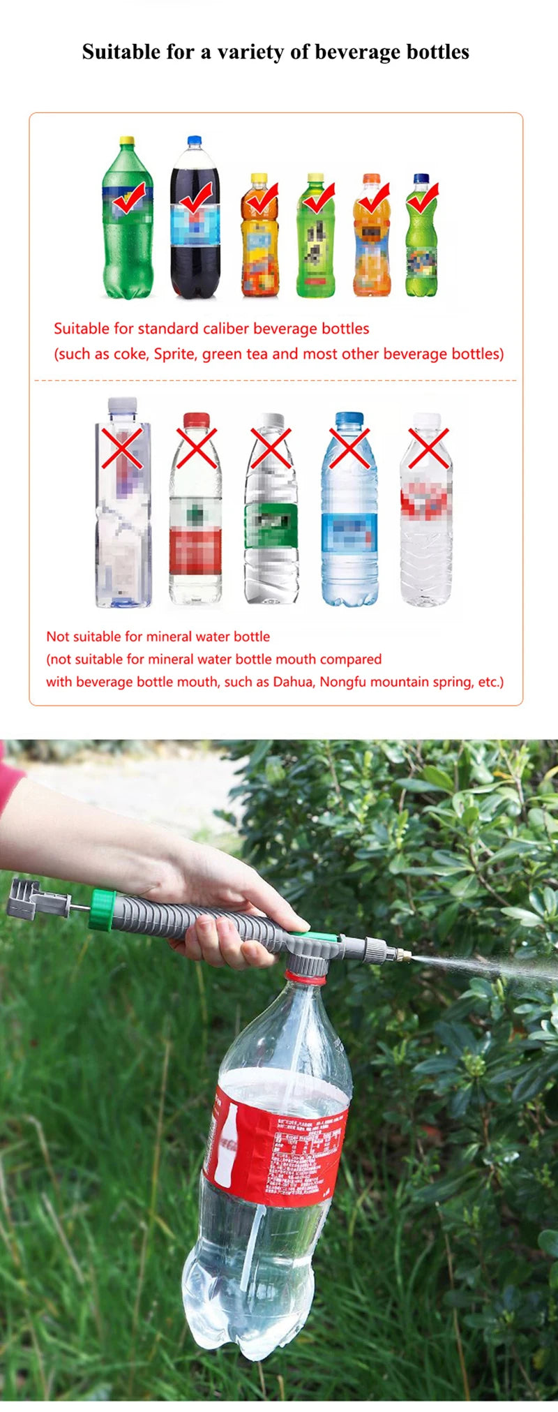 Adjustable Bottle Spray Nozzle