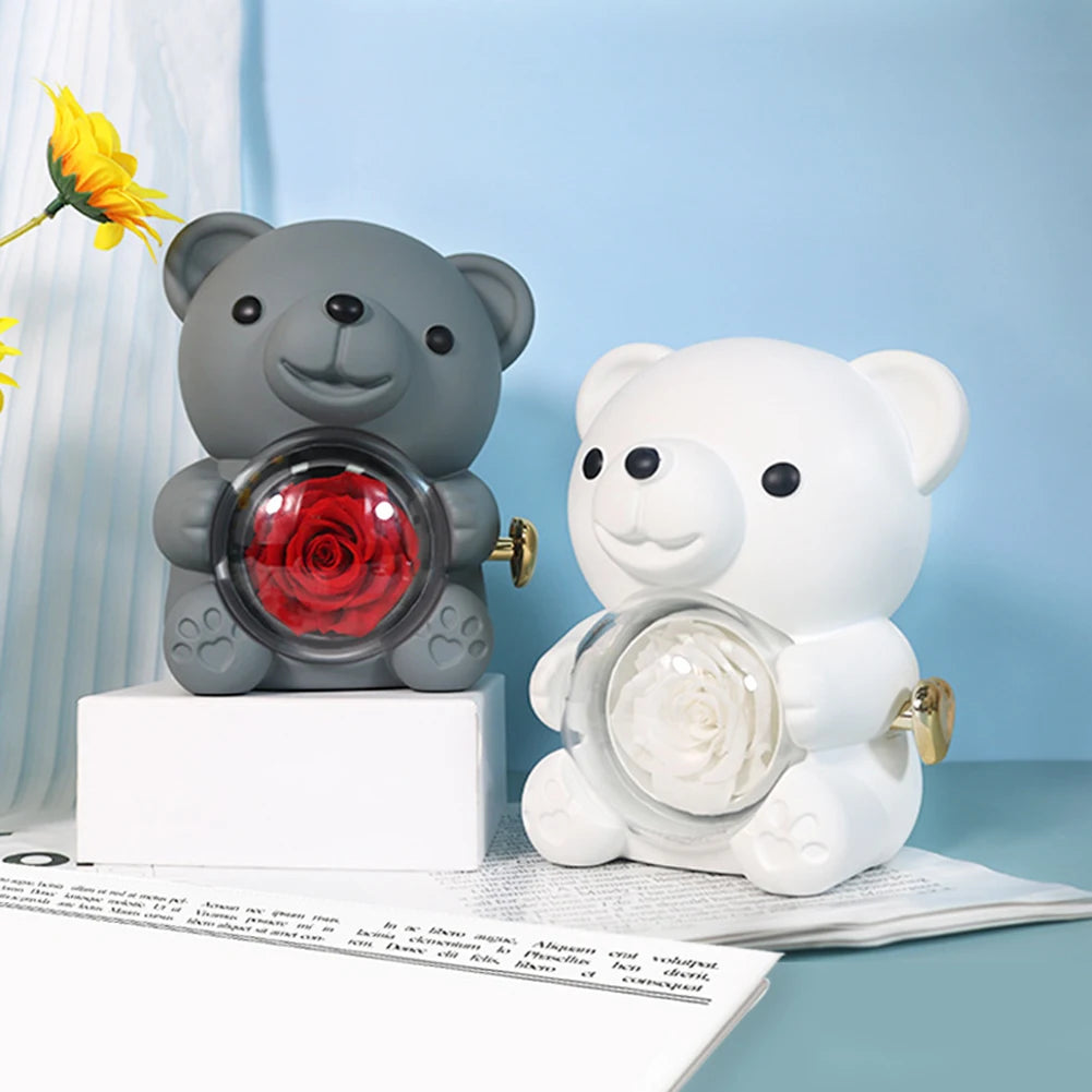 Teddy Bear Rose Gift Box