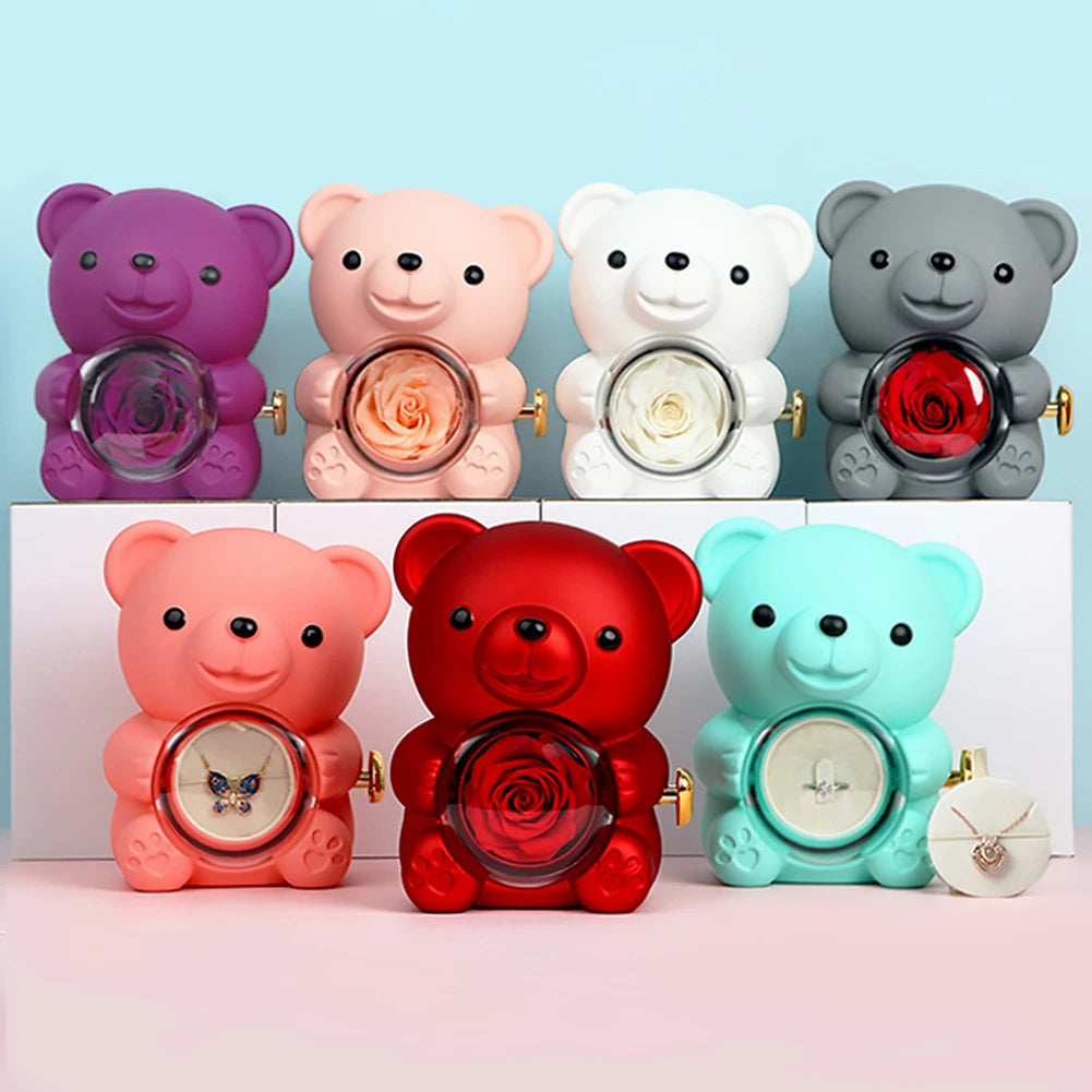 Teddy Bear Rose Gift Box