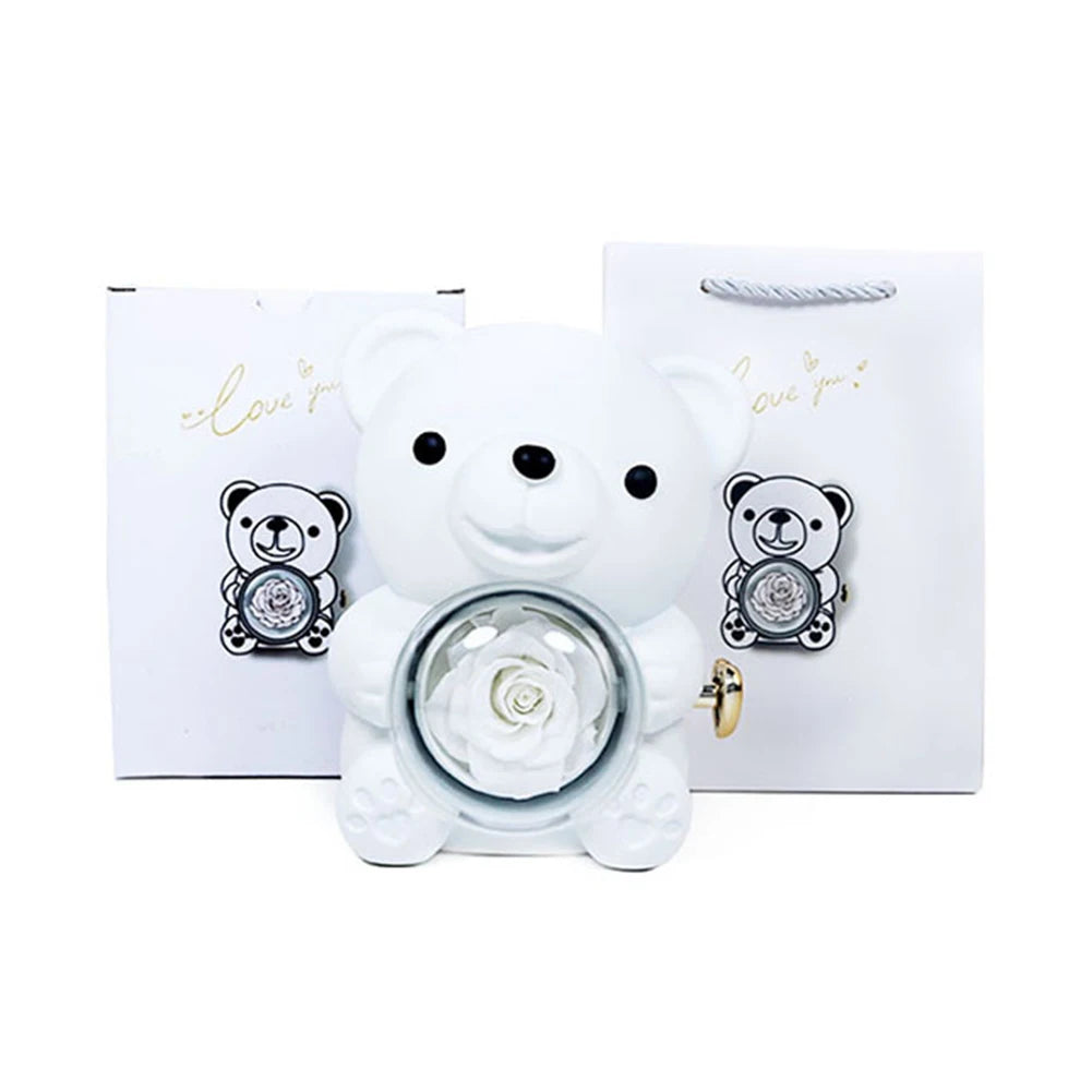 Teddy Bear Rose Gift Box