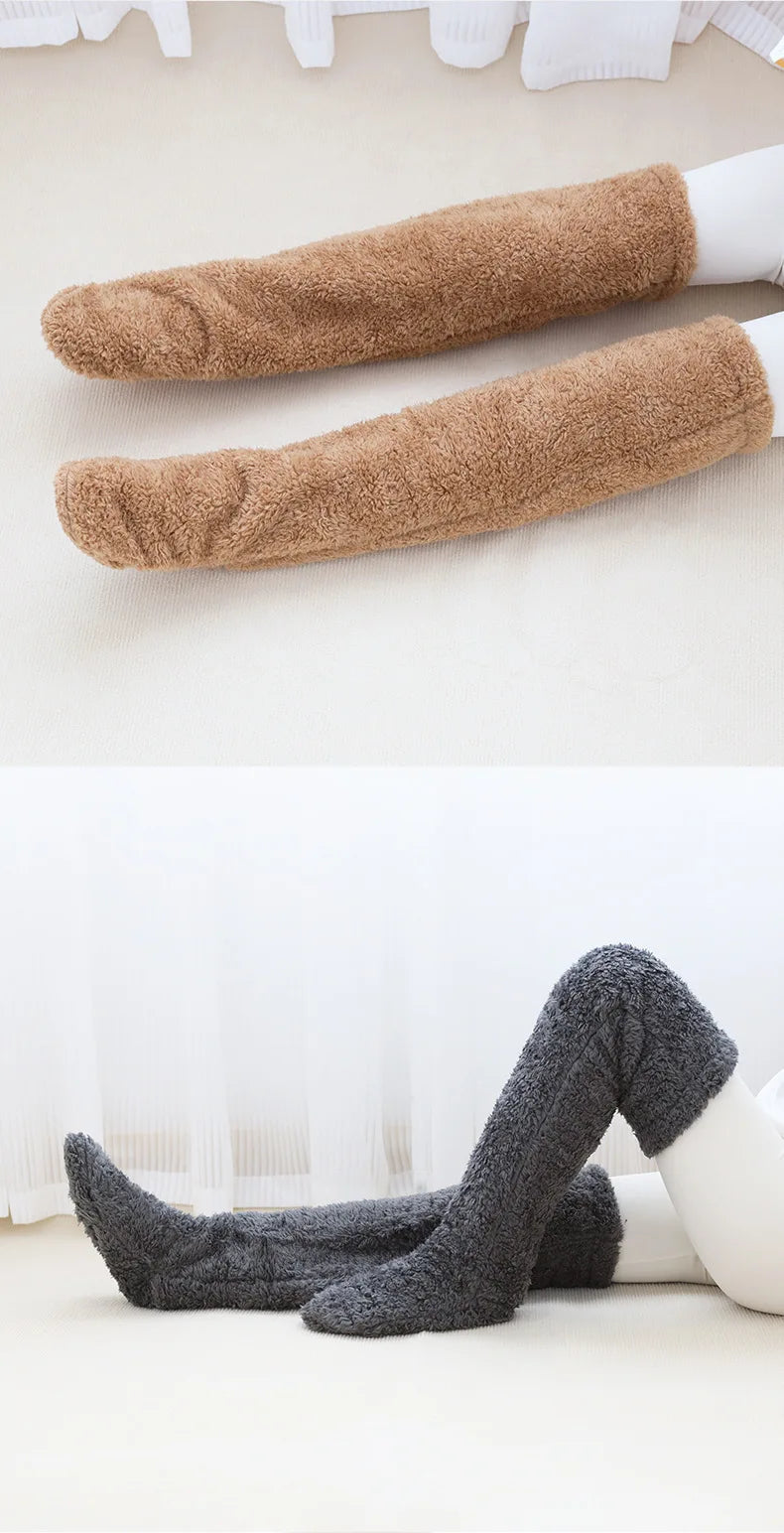 Fluffy Thigh High Socks