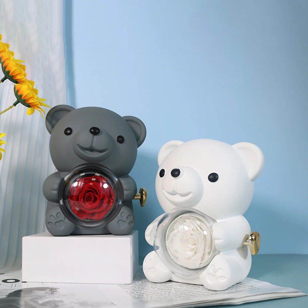 Teddy Bear Rose Gift Box