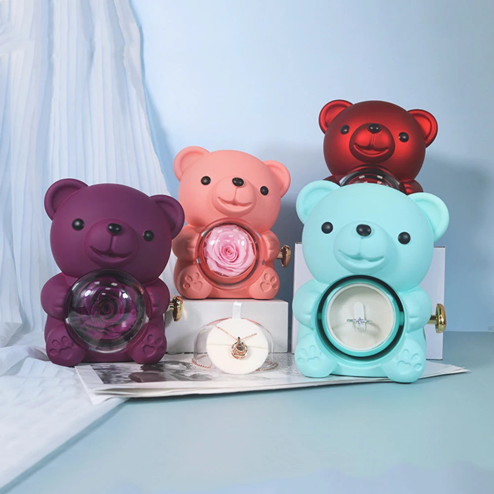 Teddy Bear Rose Gift Box