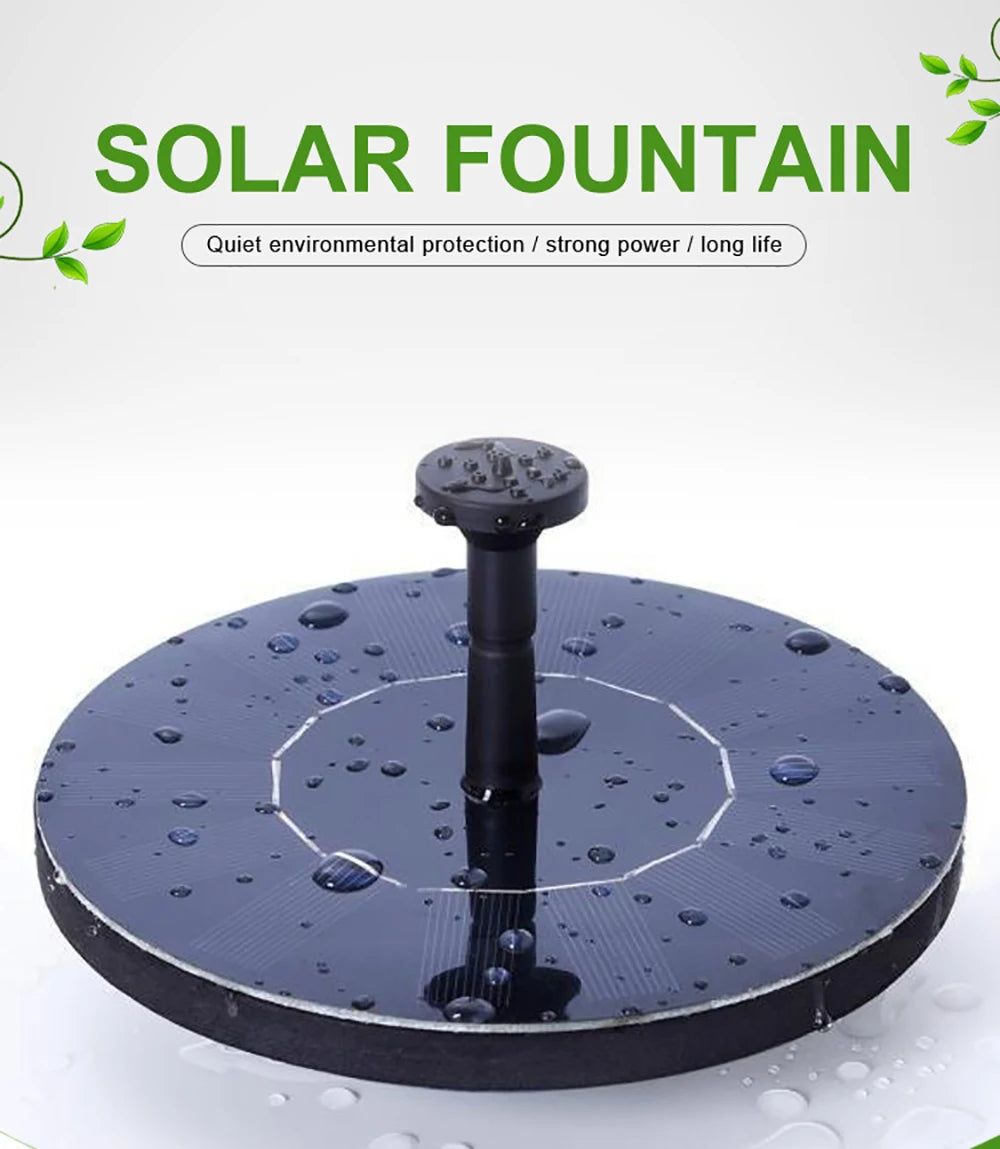 Solar Powered Floating Water Fountain