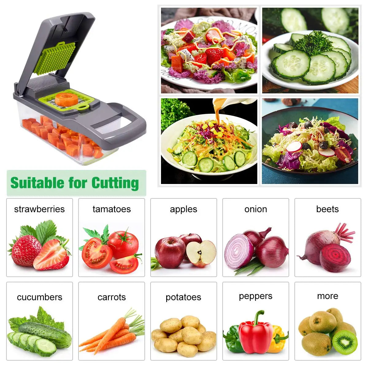Multifunctional Vegetable Chopper Slicer