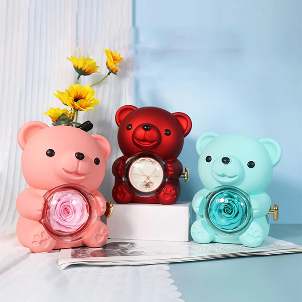 Teddy Bear Rose Gift Box