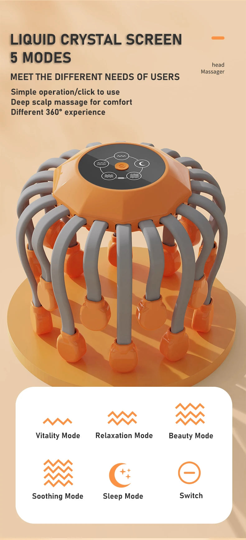 Electric Scalp Massager Red Light