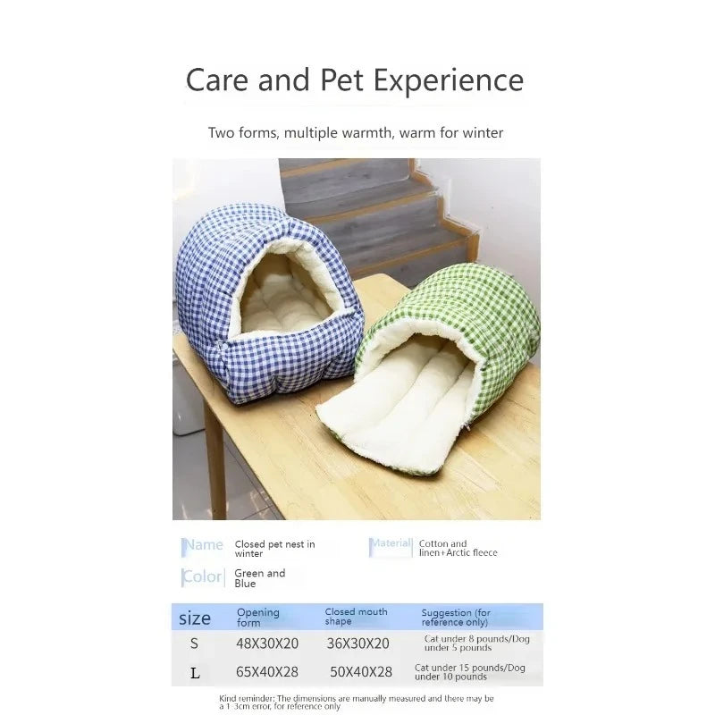 Foldable Winter Pet Bed
