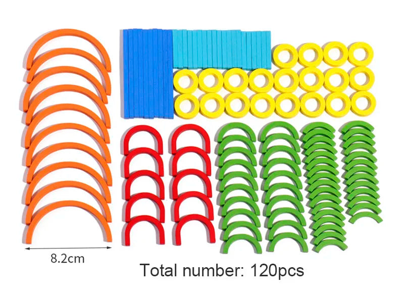 Wooden Montessori Puzzle Building Set