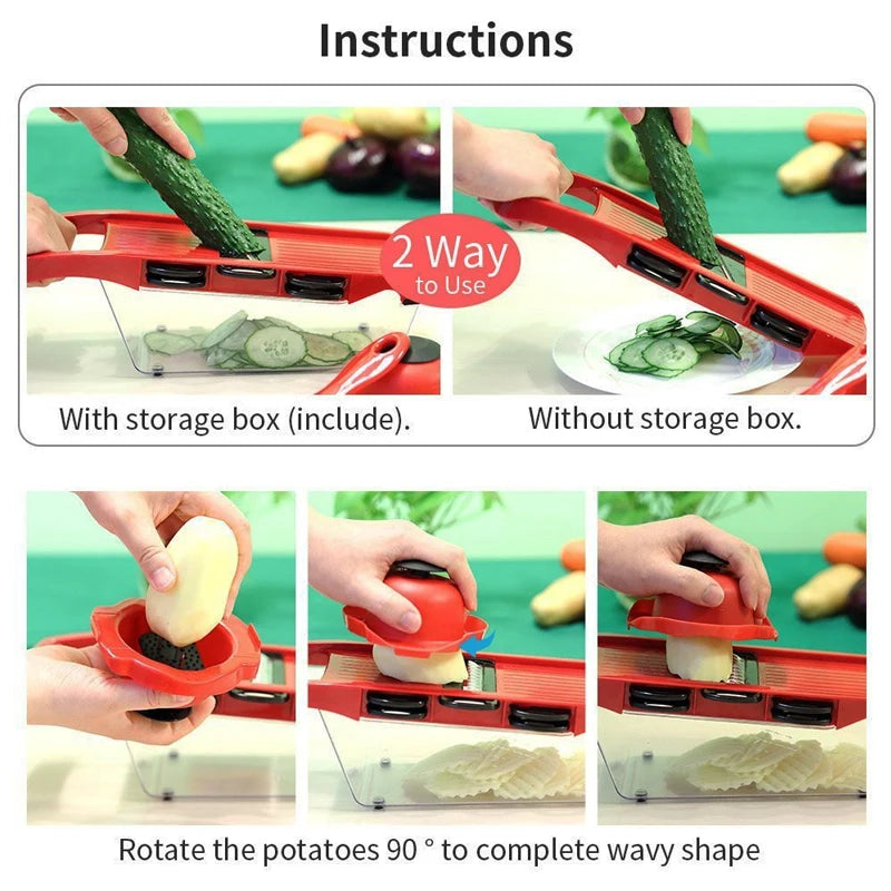 Multifunctional Vegetable Chopper Slicer