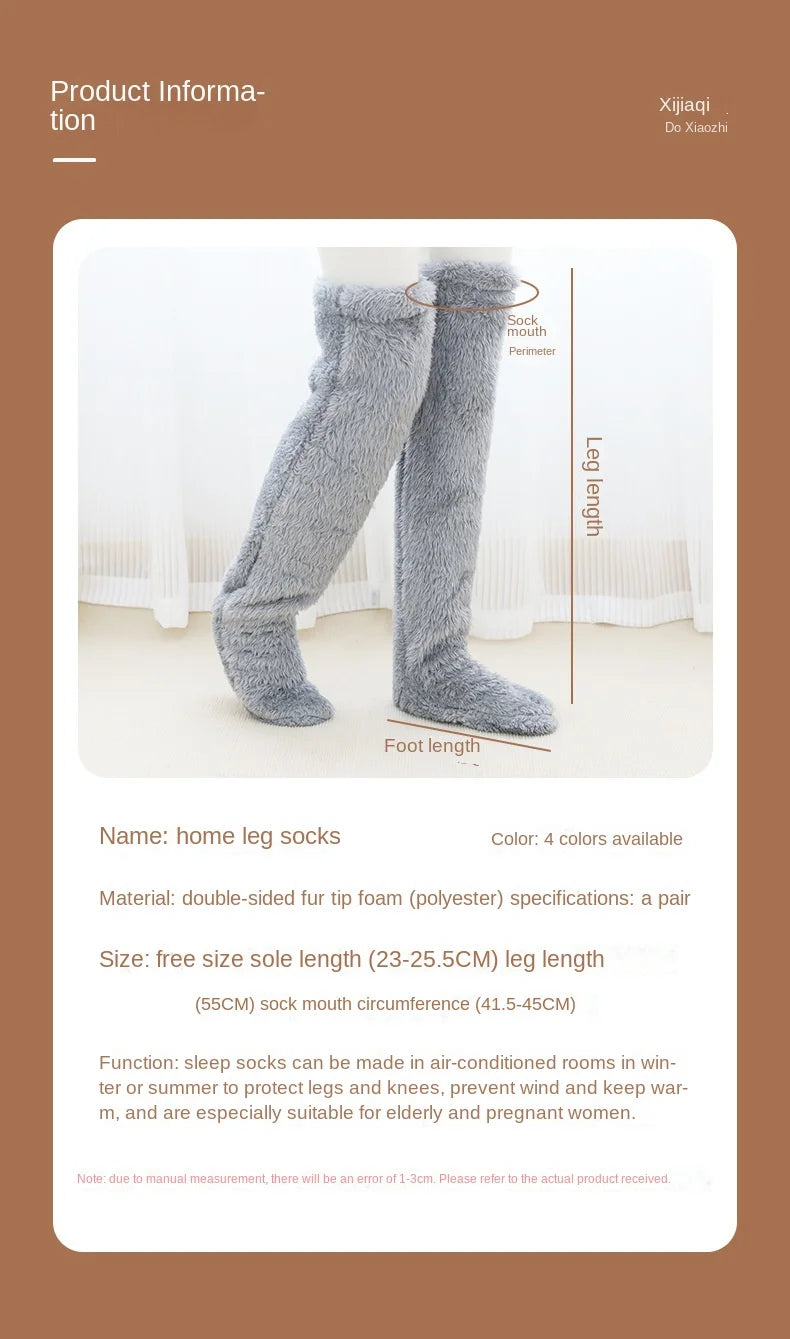 Fluffy Thigh High Socks