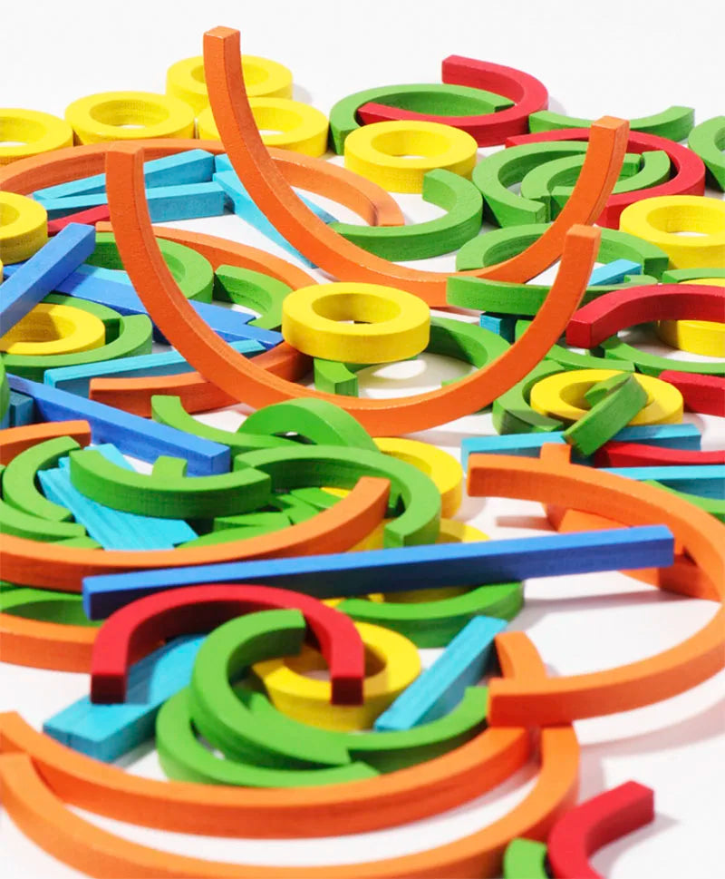 Wooden Montessori Puzzle Building Set