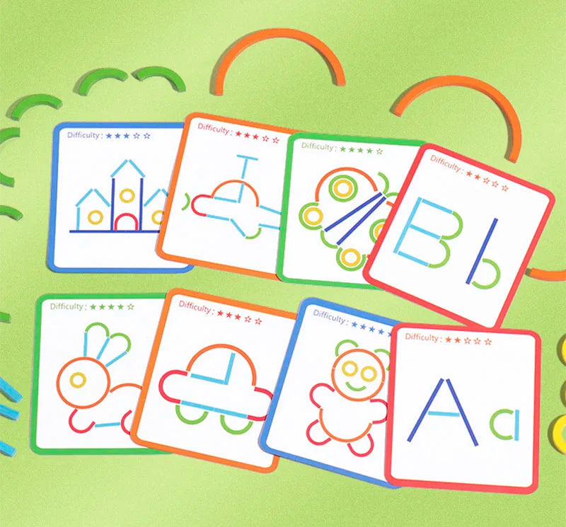 Wooden Montessori Puzzle Building Set