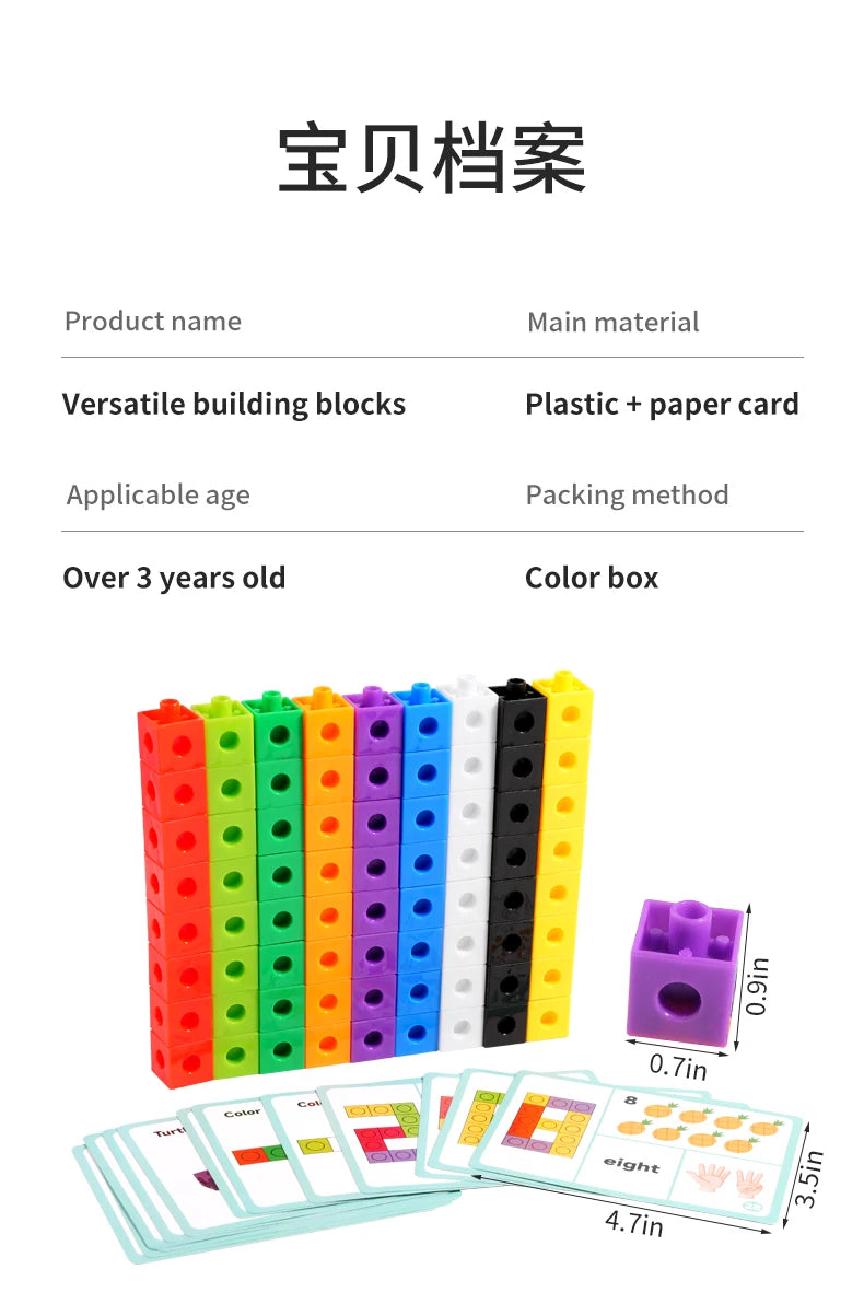 Wooden Montessori Puzzle Building Set