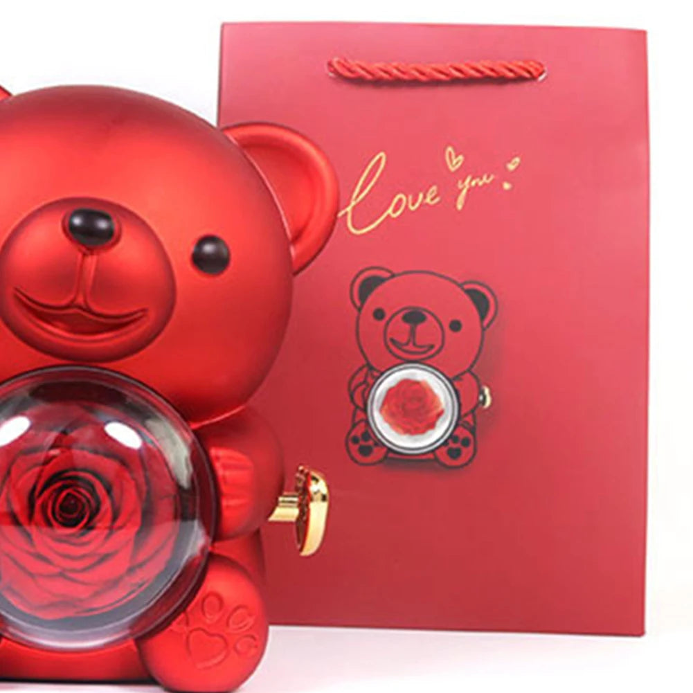 Teddy Bear Rose Gift Box