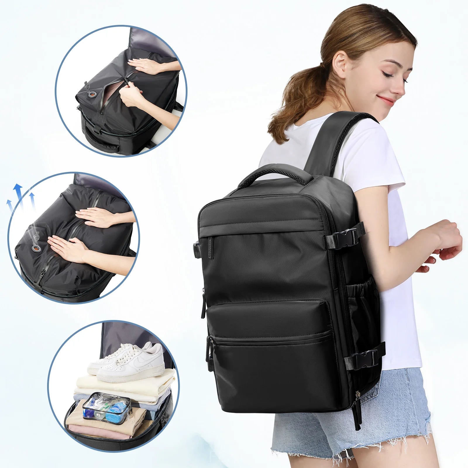 Expandable Travel Laptop Backpack