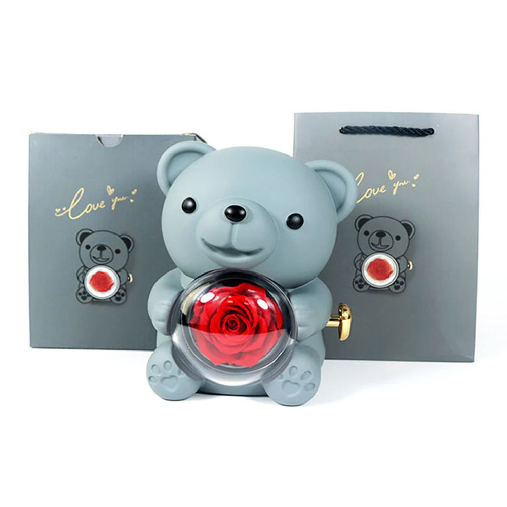 Teddy Bear Rose Gift Box