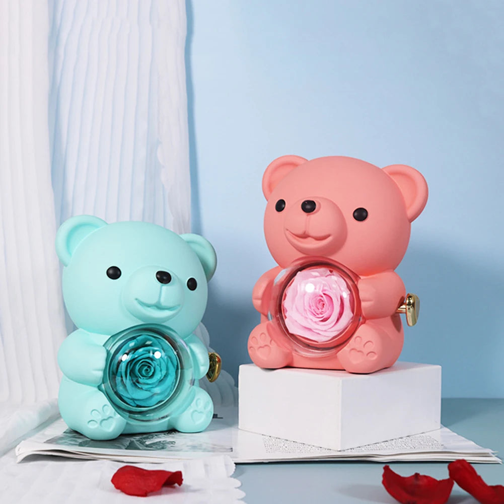 Teddy Bear Rose Gift Box