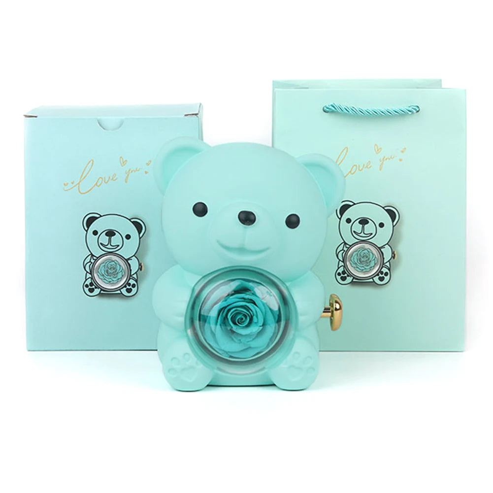 Teddy Bear Rose Gift Box