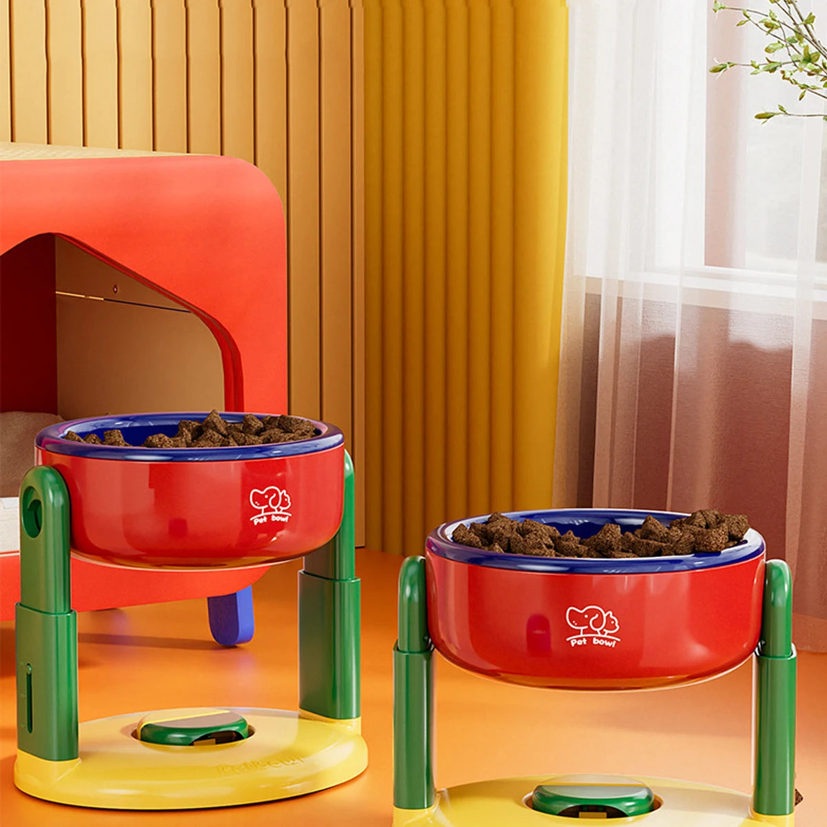 Adjustable Height Pet Bowl Stand