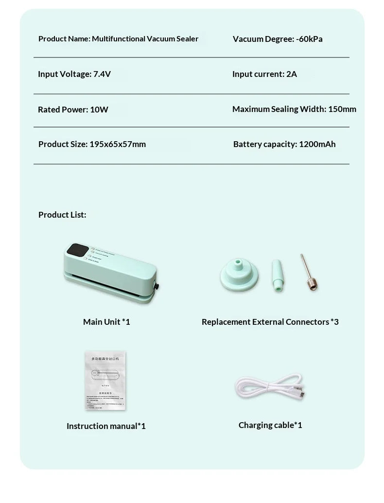 Mini Wireless Vacuum Sealer