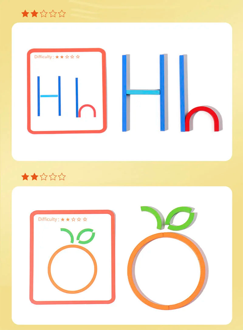 Wooden Montessori Puzzle Building Set