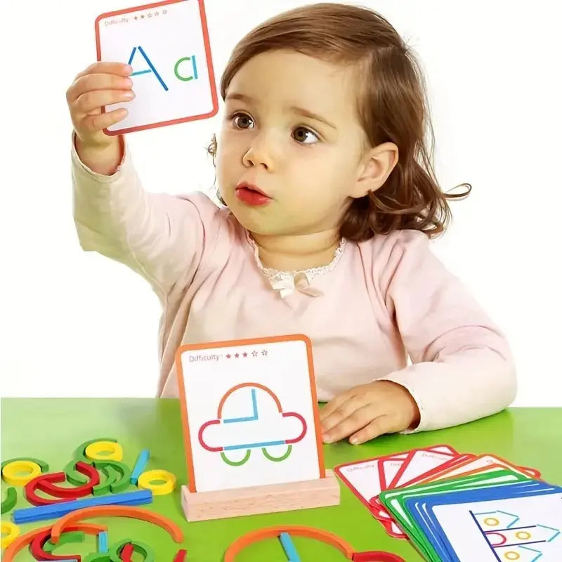 Wooden Montessori Puzzle Building Set