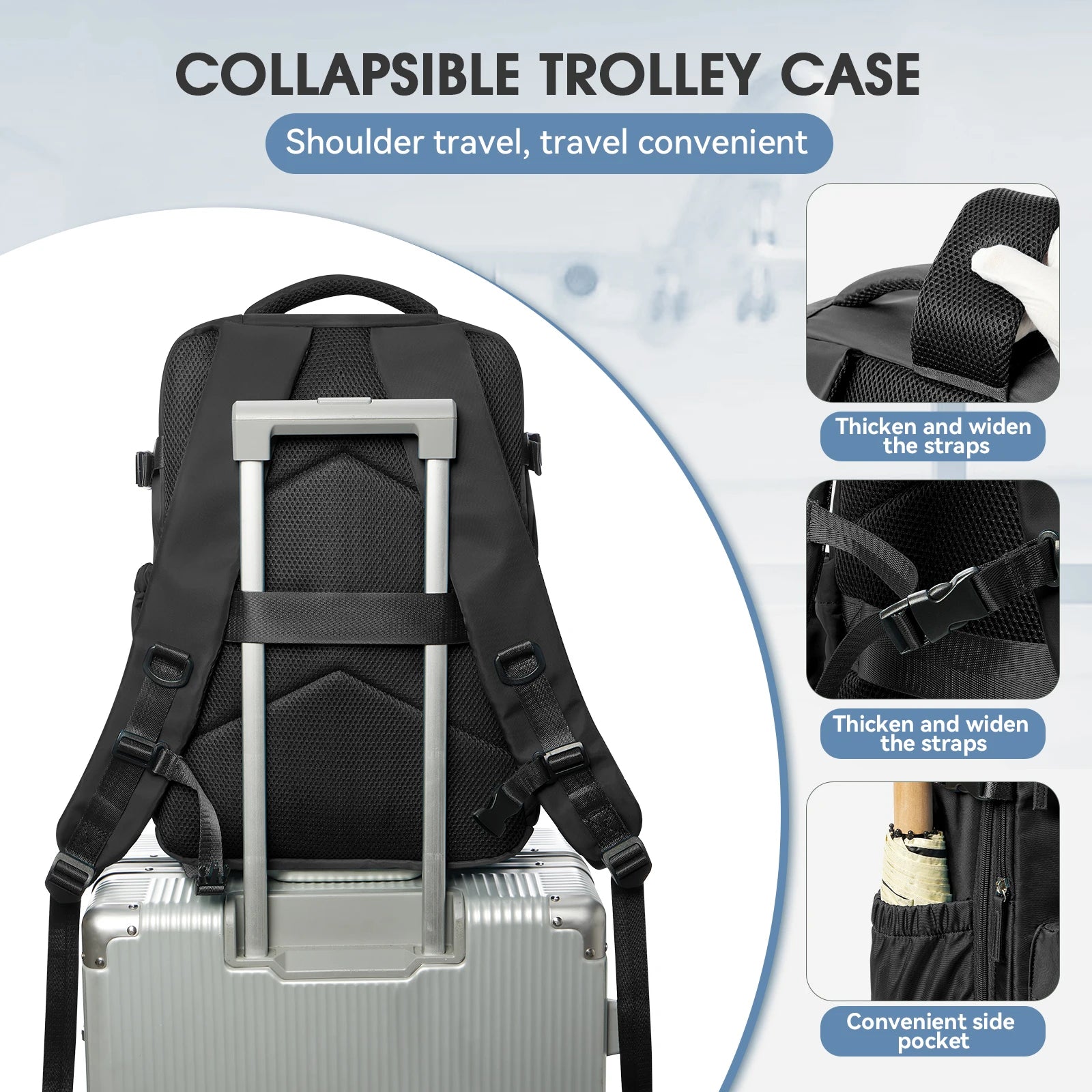 Expandable Travel Laptop Backpack