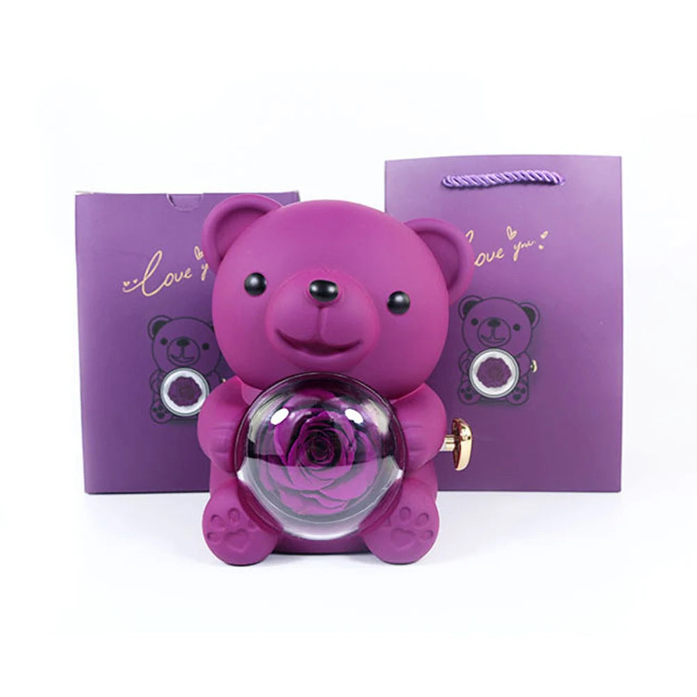 Teddy Bear Rose Gift Box